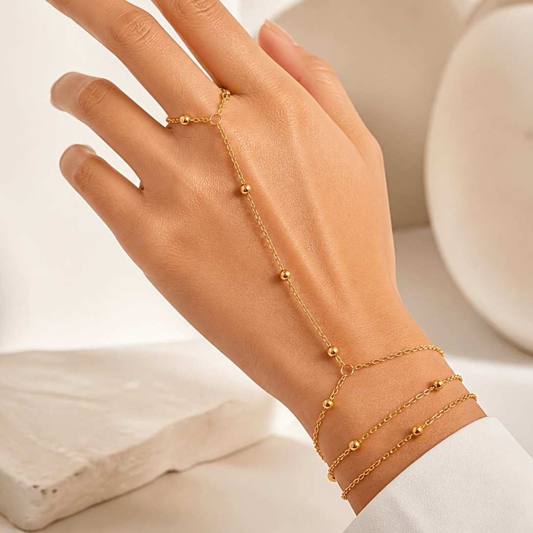 Beaded hand chain