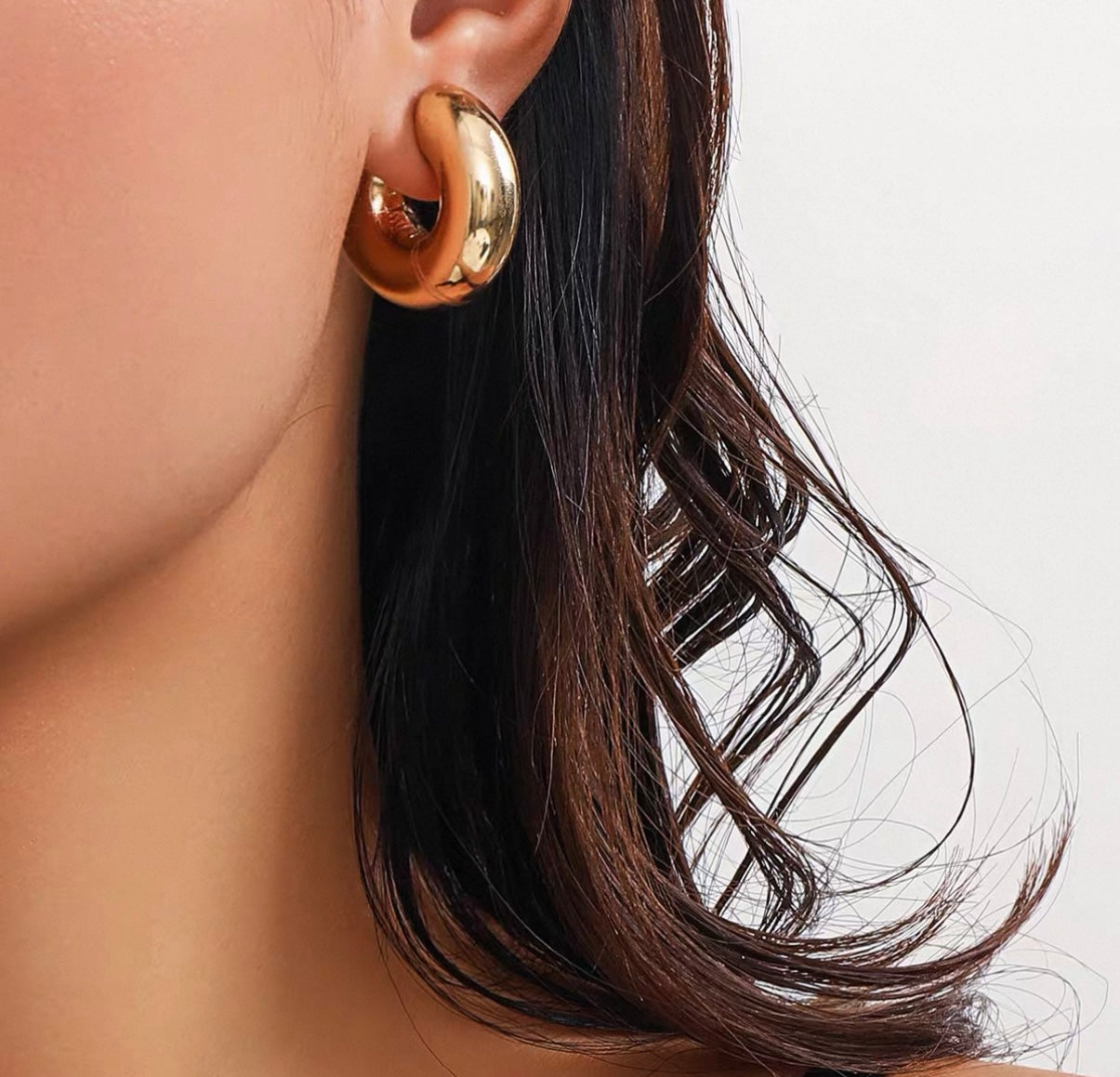 Hoops set 2 earrings Hailey Bieber inspired