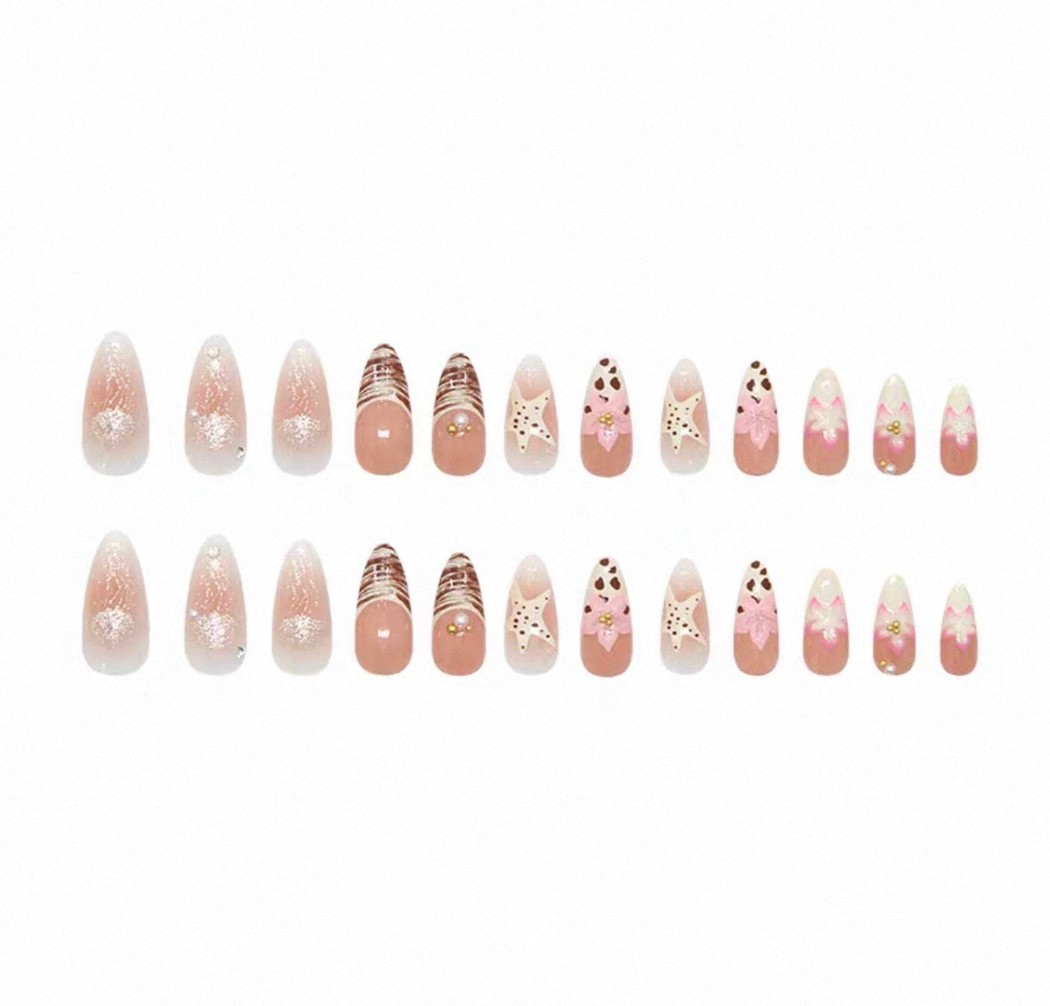 Summer nails 24pcs