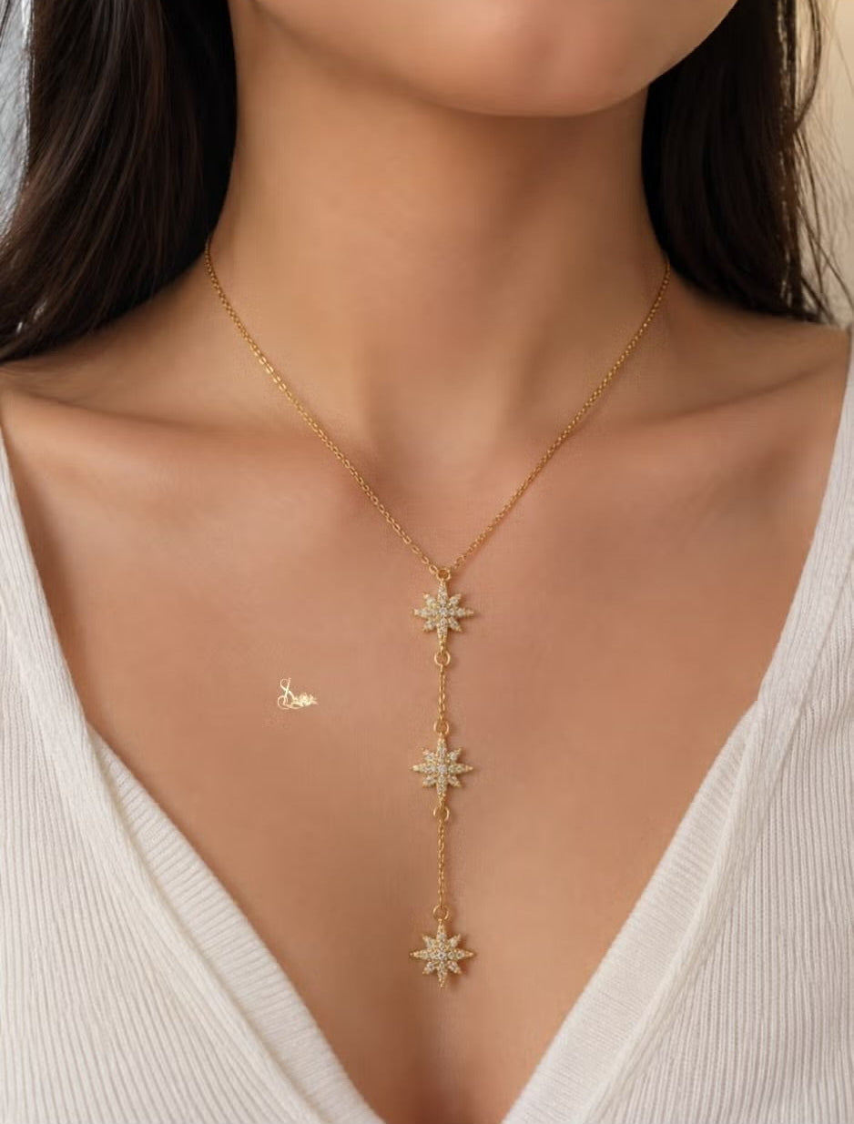Stars drop necklace
