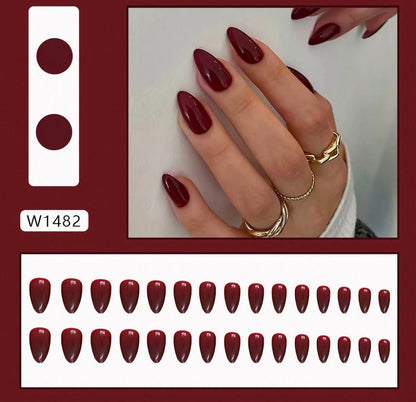 Burgandy nails