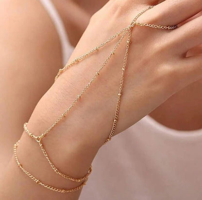 Beaded hand chain