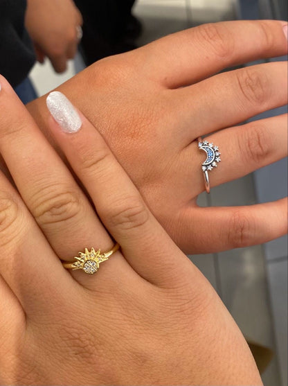 Pandora sun & moon rings