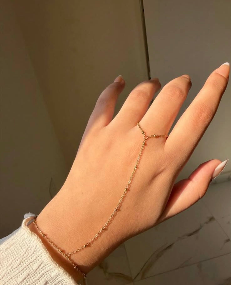 Beaded hand chain