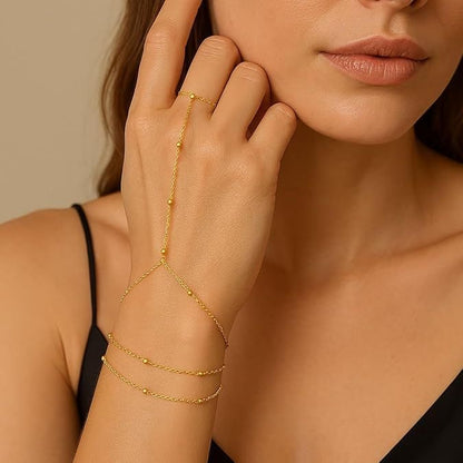 Beaded hand chain