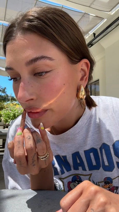 Hoops set 2 earrings Hailey Bieber inspired