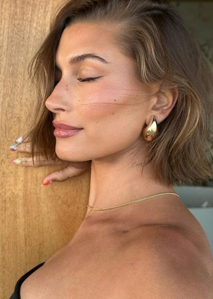 Hoops set 2 earrings Hailey Bieber inspired