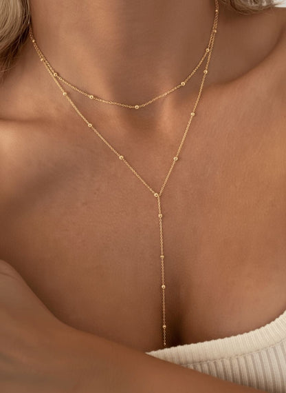 Beaded drop necklace