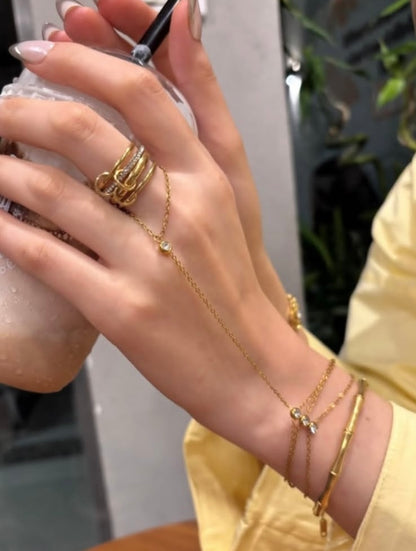 Crystals hand chain