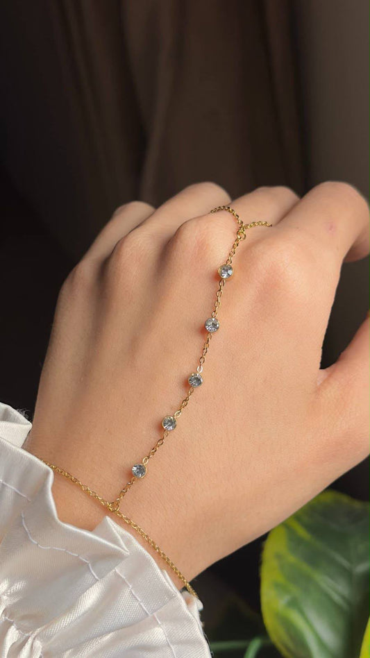 Crystals hand chain