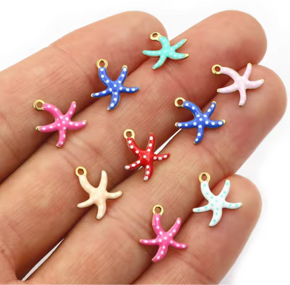 Pink starfish charm