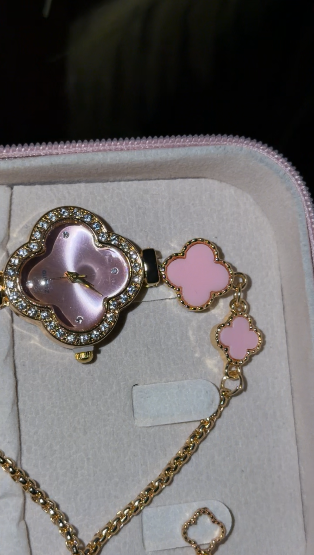 Alhambra watch pink with gold