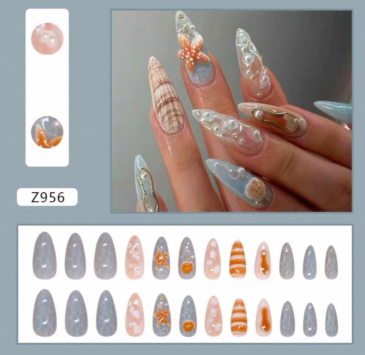 Summer nails 24ps