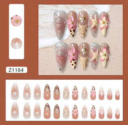 Summer nails 24pcs