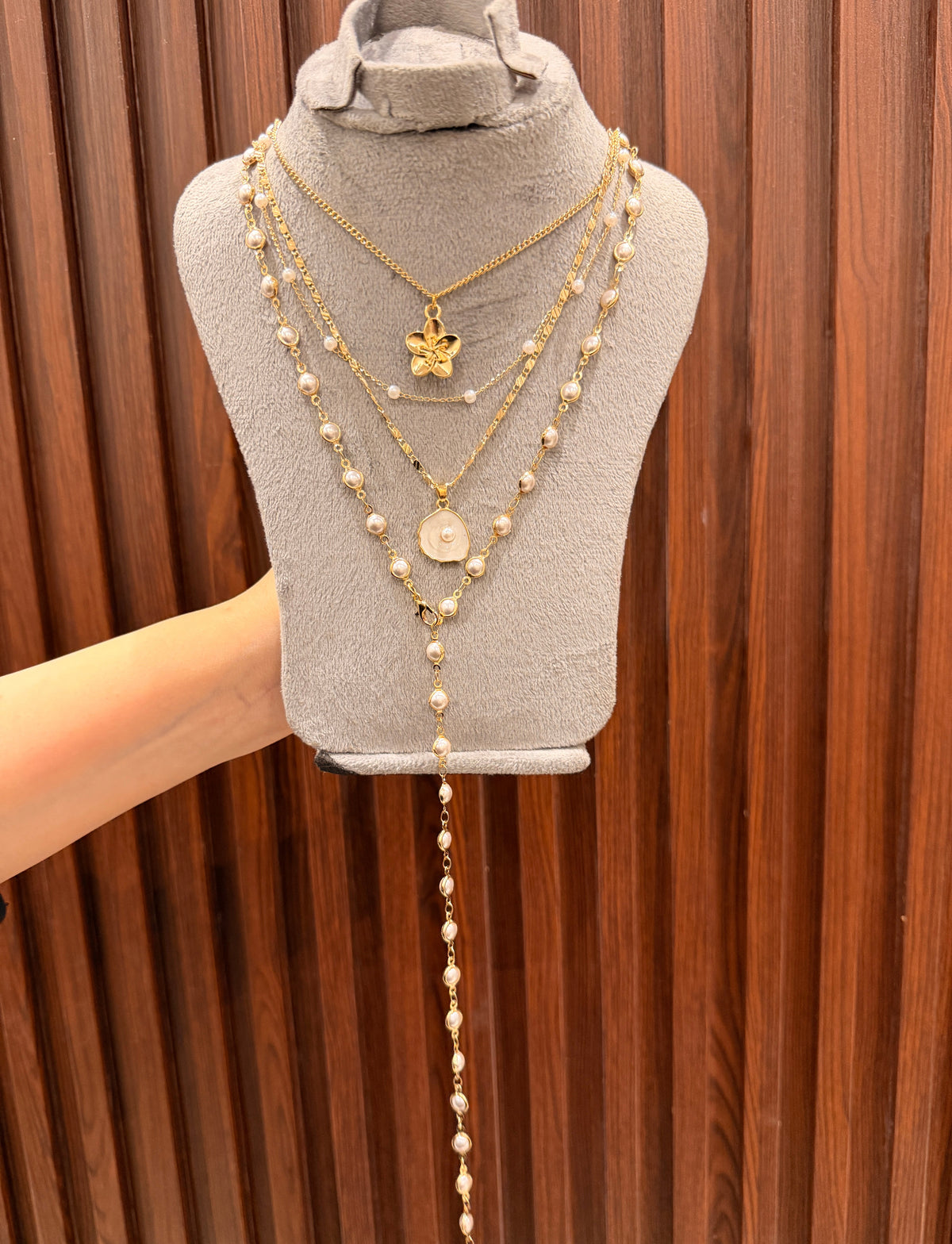 4 layers necklace