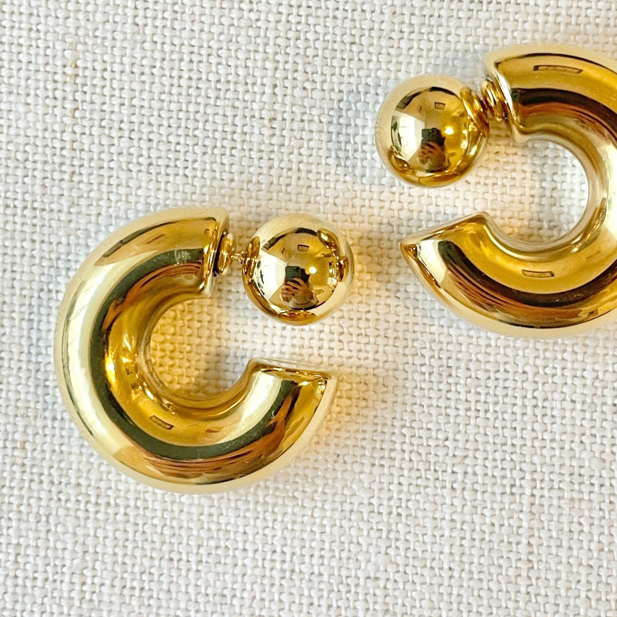Chunky gold hoop earrings
