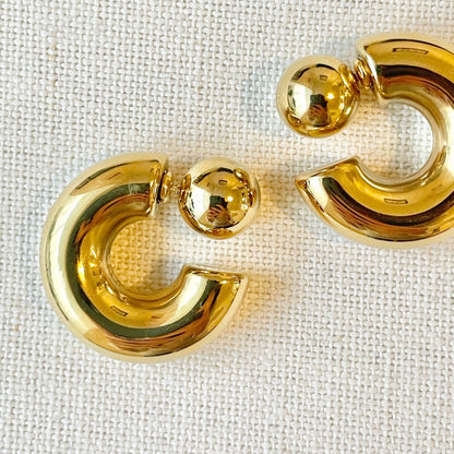 Chunky gold hoop earrings
