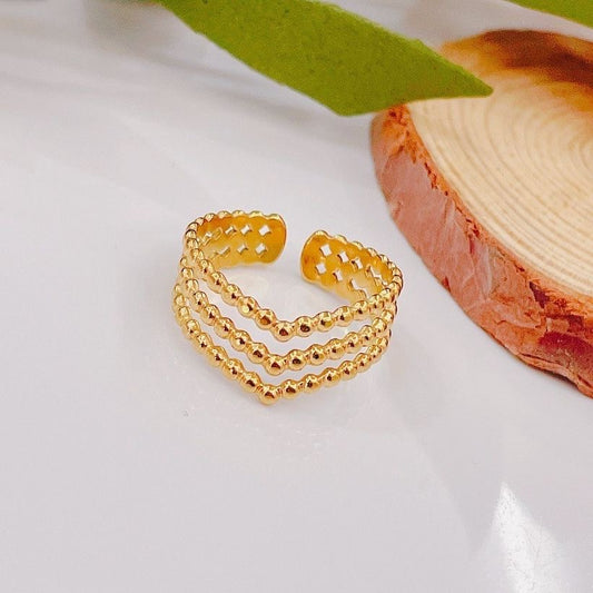 V ring 3 layer double ring